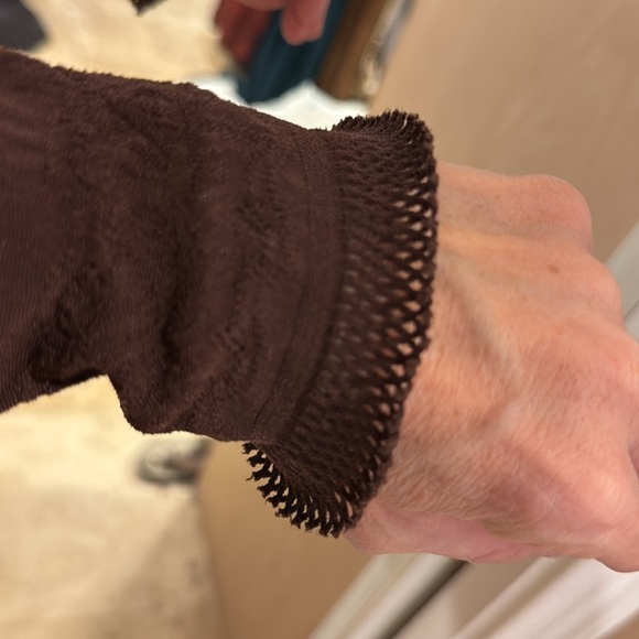 Just Cavalli Brown Lace Stretch Bodycon Top Made in Italy Size I (US Small/4) - Picture 8 of 9